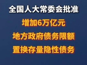 增加的6万亿地方政府债务限额分3年安排